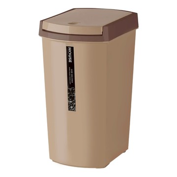 HOUSE 摩卡按壓式垃圾桶10L  260 x 186 x 360mm  摩卡棕