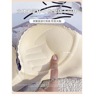 月月露娜 性感蕾絲內衣女無鋼圈小胸聚攏美背文胸收副乳秋冬胸罩