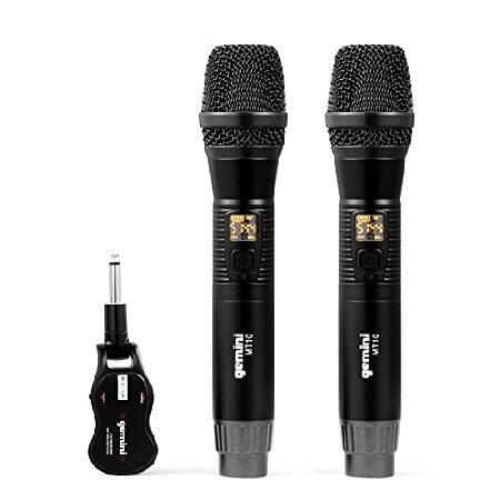 Gemini Sound GMU-M200 Pro Plug ＆ Play Wireless Rechargeable UHF Handheld Microphone with Cordless Self Powered Inch Jack Receiver for Mixer or PA