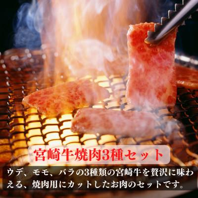 ふるさと納税 門川町 宮崎牛焼肉セット(合計1.2kg)ウデ焼肉・モモ焼肉・バラ焼肉(門川町)