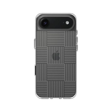 iPhone Air Clear Case（相機按鈕） 透明 - Textured Glass: Luminous Sculpture 玻璃紋理系列：光映雕塑 - 編織紋理玻璃