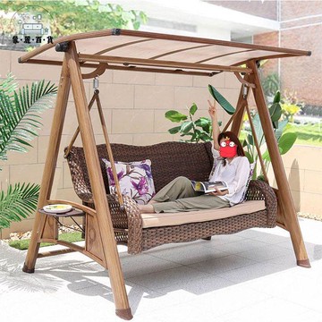 附發票/免運 鞦韆 吊椅 庭院椅 戶外椅 戶外秋千室外庭院秋千搖椅鐵藝成人藤椅陽臺秋千鑄鋁吊床編藤家用工廠現貨直銷 售後保障 全館九折 店長新品推薦 5m1114