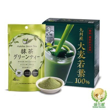 盛花園 日本原裝大麥若葉青汁50入+抹茶粉末4入養生組