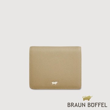 【BRAUN BUFFEL】維那斯-C 3卡兩折短夾-淺棕色(德國小金牛台灣總代理)/BF868-401-CR