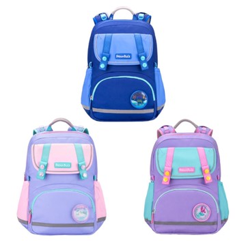 *【MoonRock】夢樂書包 ASP101 低中年級成長型護脊書包-藍色/淺紫色/淺紫薄荷