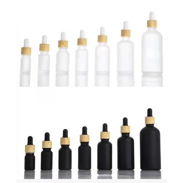 啞黑玻璃瓶 精油瓶 磨砂木紋圈 滴管分裝瓶 噴霧噴乳瓶 便攜式 調配瓶N0318