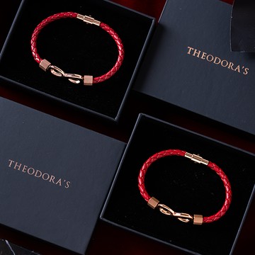 [情侶禮物/生日禮物]【Theodora's】閨蜜禮盒｜開運對飾-西德鋼無限磁吸真皮手環