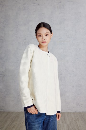 25FW 織帶飾邊圓領外套