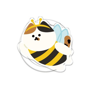 【插畫家聯名】周氏喵喵蜜蜂貓貓MagSafe氣囊支架