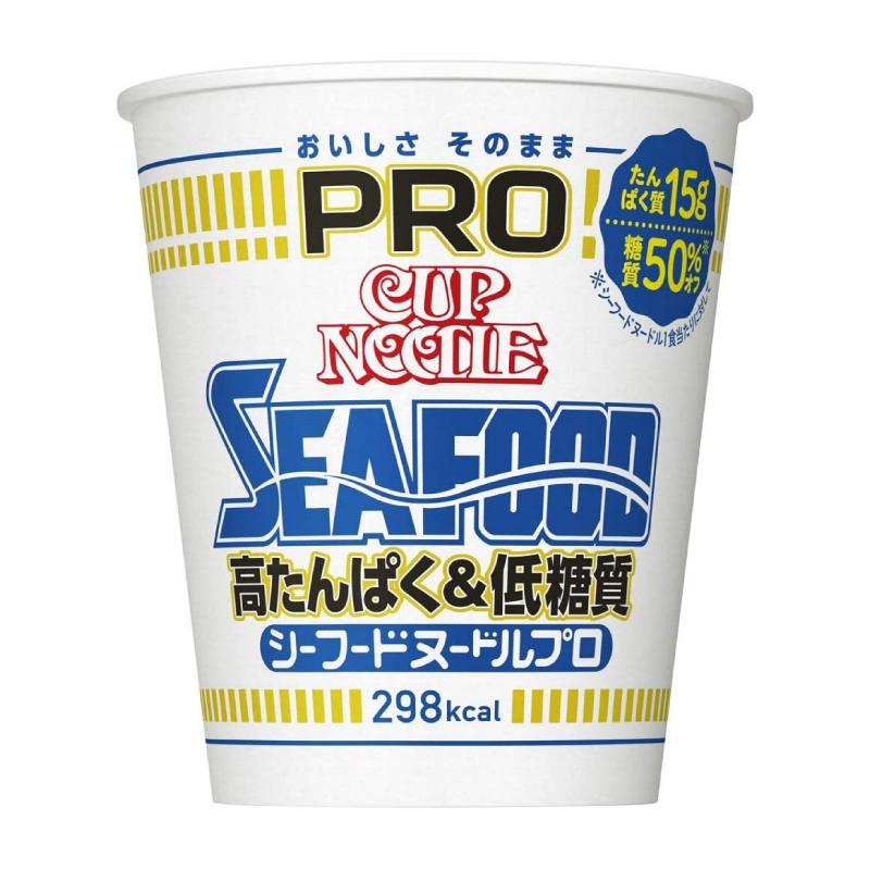 カップ麺 日清 カップヌードル PRO ×24個セット (高たんぱく＆低糖質×12個、シーフードヌードル×12個) 送料無料