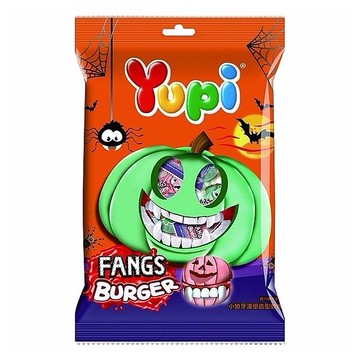 印尼 Yupi 呦皮~小獠牙漢堡造型軟糖(224g)