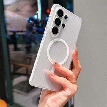 冰雾磁吸 超薄手感 瓦楞防撞 手機殼 适用三星Galaxy S24 S25 S26 + Ultra 个性防摔殼 保护殼