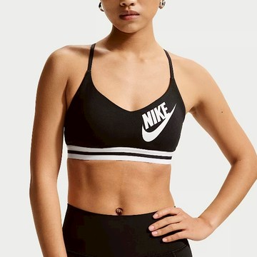 胖達 ) NIKE W INDY LS LOGO BRA 輕度 支撐 運動內衣 IM9923-010 黑 女