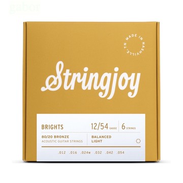 Stringjoy BB1254 Brights Bronze 黃銅 (12-54) 民謠吉他弦【黃石樂器】