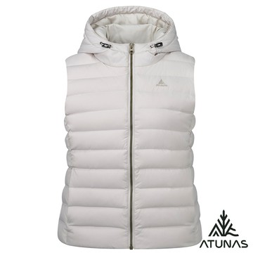 【ATUNAS 歐都納】女款HEAT CORE蓄熱羽絨背心A1VE2507W米卡