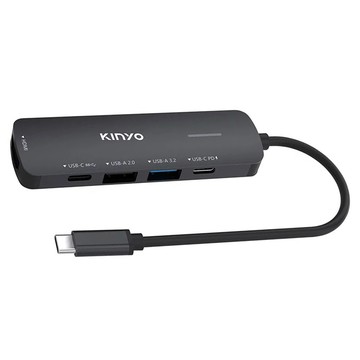 Kinyo 五合一多功能擴充座 97 x 28.5 x 11.2mm 38.2g  黑色  1個