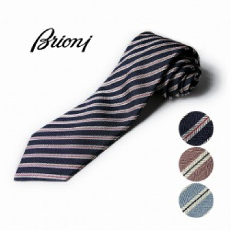 Brioni ブリオーニ ネクタイ シルク89％ リネン11％ P8414 | LINE