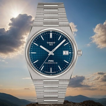 TISSOT 天梭 PRX系列 T137.807.44.041.00 70年代復刻鈦金屬機械錶-38mm T1378074404100