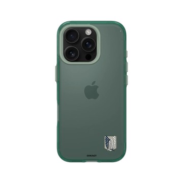 iPhone 16 Pro Clear 憂墨綠 - 進擊的巨人 Attack On Titan - S2&S3 - 自由之翼小徽章
