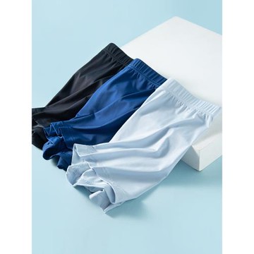 2條裝 舒雅男士內褲冰絲款涼感四角短褲男生夏季運動四角底褲褲頭