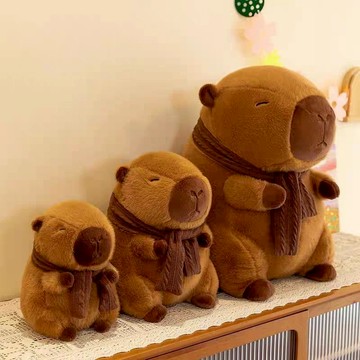 台灣出貨💕可愛卡皮巴拉 卡皮巴拉毛絨玩具 水豚玩偶 陪睡抱枕 大公仔 生日禮物 交換禮物 裝飾擺件 抱枕靠墊 水豚君娃娃