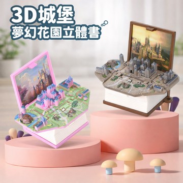 現貨《鑰匙圈吊飾C5C』3D立體摺疊書吊飾 ♥ 夢幻花園立體書城堡 鑰匙圈 鑰匙扣 立體書 鑰匙鏈 創意禮物 文具掛飾