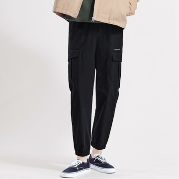 彈性束口工作褲-男裝