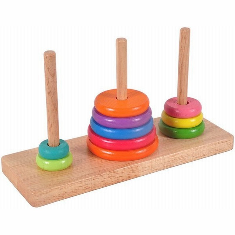 数学パズル ハノイの塔 10段 カラフルな木製パズル 年代を越えて楽しめる 頭の体操 脳トレゲーム 安全な水性塗料使用 対象年齢3歳以上 脳の活性化 Lp Hanoi10s 通販 Lineポイント最大0 5 Get Lineショッピング