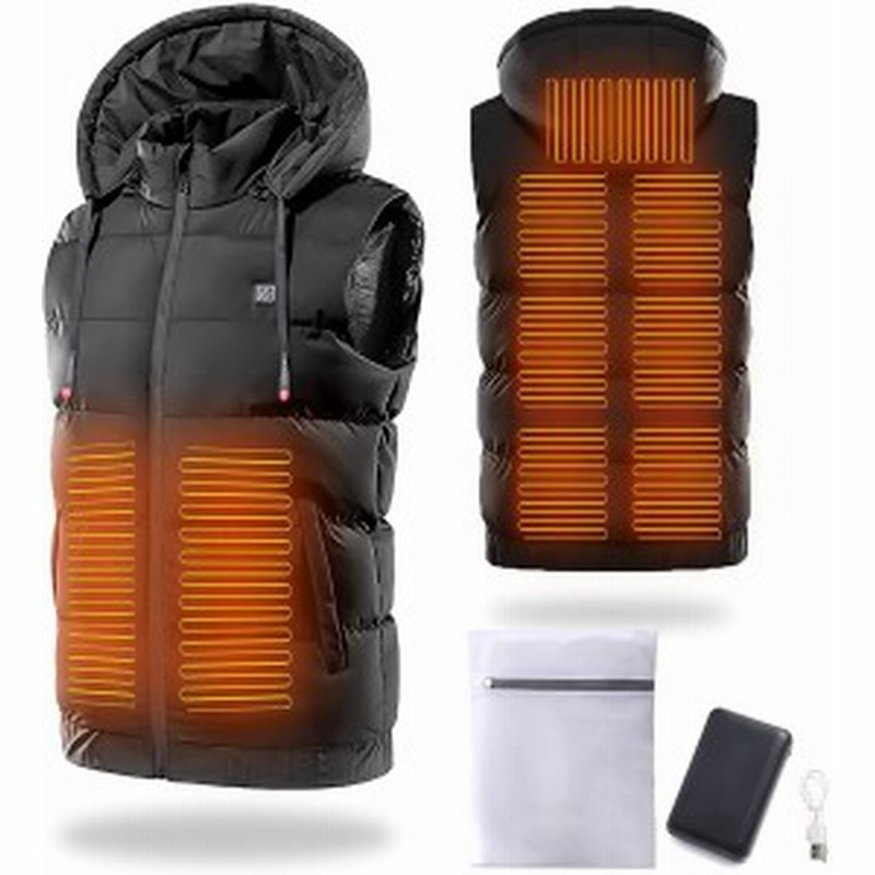 電熱ベストファッションメンズ加熱ベスト mahモバイルバッテリー付属 アウトドア バイクウエア 釣り 冬作業服 防寒ベスト ーusb 通販 Lineポイント最大1 0 Get Lineショッピング