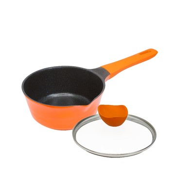[清水]麥飯石不沾牛奶鍋18CM(顏色隨機)