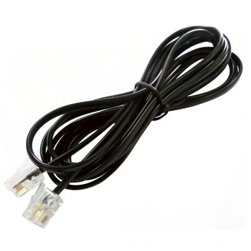 美式四芯電話連接線2.1M(黑)