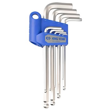 KING TONY 金統立 專業級工具9件式特長型球頭六角扳手組 1/16-5/64  1組