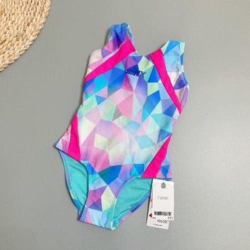 Amber外單 NE*T新款女中大童兒童連體游泳衣沙灘 專業競技3-16歲