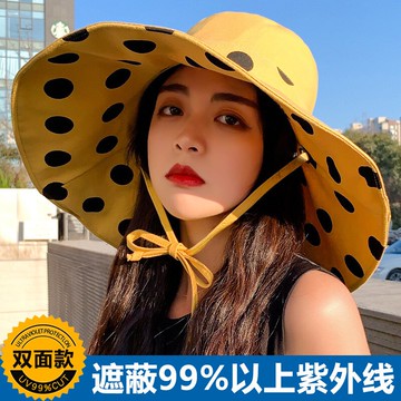 漁夫帽女夏季防曬遮陽帽大帽檐遮臉早春春秋大沿防紫外線太陽帽子