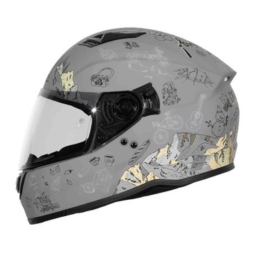 SOL SF-7 / SF7 探險者 消光灰/黃 內藏式墨鏡 EPS 眼鏡溝 耳機槽 全可拆洗 金屬排齒釦 全罩 安全帽