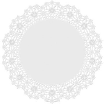 《Wilton》14吋蕾絲花邊蛋糕紙墊4入-白-- 烘焙紙墊 花墊紙