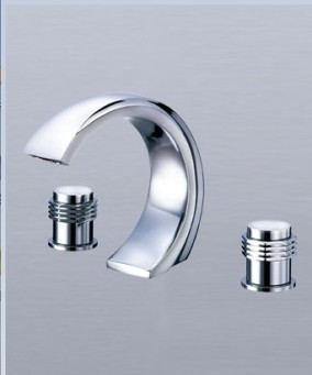 【 麗室衛浴】造型優雅 銅鍍鉻 浴缸龍頭 大C三件組 F-33301