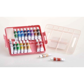 SIMBALION 雄獅 GCP-18 王樣不透明水彩 18色組 塑盒