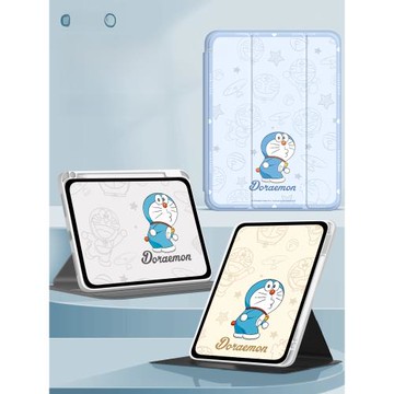 哆啦a夢適用于iPad保護套pro帶筆槽air硅膠360旋轉12.9寸11蘋果mini6平板2024/2022第7/8/9代10卡通13寸5/4殼