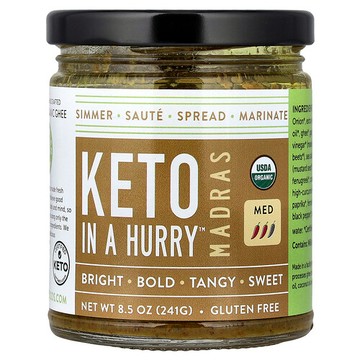Pure Indian Foods, Madras Keto in a Hurry™，中度烘焙，8.5 盎司（241 克）