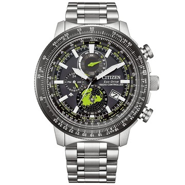 CITIZEN 星辰 PROMASTER 光動能 電波對時 飛行計時腕錶 46MM (BY3006-53E)