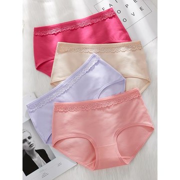 女生內褲女純棉中腰抗菌透氣大碼收腹本命年紅色媽媽三角短褲褲頭