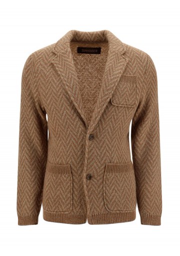 Sun House - Edo Cardigan - Mens - Brown