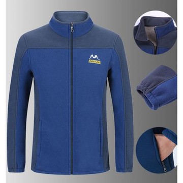 加絨男士夾克搖粒絨加厚外套褂子秋冬上衣立領加肥加大寬松抓絨衣