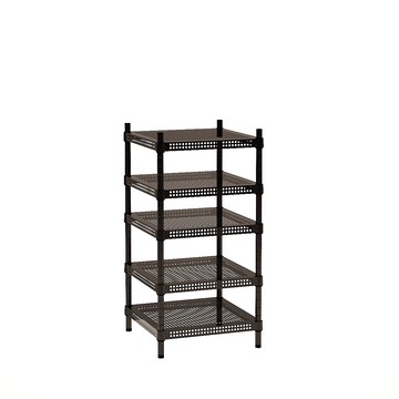 [客尊屋]粗管/沖孔/45x45x90hcm 黑武士沖孔 五層架黑武士