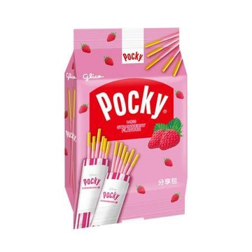 格力高 Glico百奇Pocky草莓棒分享包/72g/9袋/包