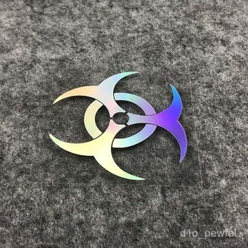🔥桃園出貨-生化危機生物汙染通用標誌貼紙汽車電動車電腦箱包貼反光鐳射防水