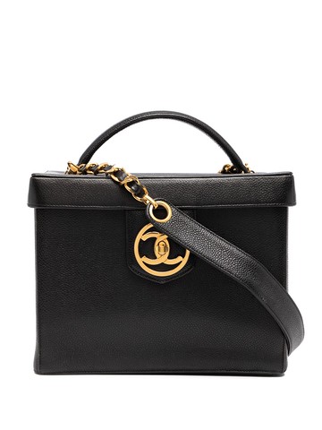 CHANEL Pre-Owned - 1995 CC two-way vanity bag - women - Caviar Leather - One Size - Black