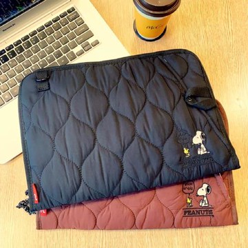 日系史努比卡通14寸筆記本電腦包單肩斜挎通勤超輕防震手提內膽包