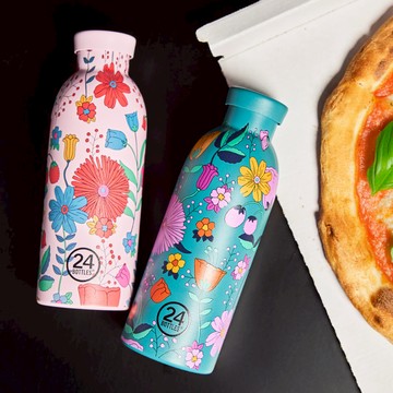 義大利 24Bottles 不鏽鋼雙層保溫瓶 500ml / 盛開系列 - 繽紛盛開